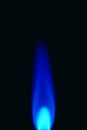 Blue flame isolated on black background Royalty Free Stock Photo