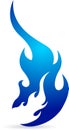 Blue flame logo Royalty Free Stock Photo