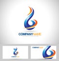 Blue Flame Logo Royalty Free Stock Photo