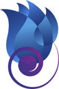 Blue flame logo Royalty Free Stock Photo