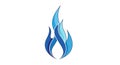 Blue flame vector illustration design element for logo or icon design Royalty Free Stock Photo