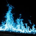 Blue fire flames. Blue flames of fire background texture Royalty Free Stock Photo