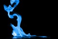 Blue flames of fire as abstract backgorund Royalty Free Stock Photo