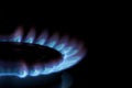 Blue Flames on Gas Cooker