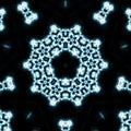 Blue flames kaleidoscope