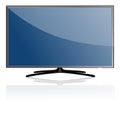 Blue Flat Screen TV Set Royalty Free Stock Photo