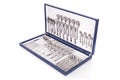 Blue flatware box Royalty Free Stock Photo