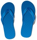 Blue flip flops