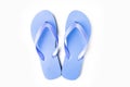 Blue flip flops isolated Royalty Free Stock Photo