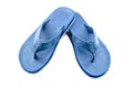 Blue Flip Flops Isolated On White Background Royalty Free Stock Photo