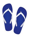 Blue flip flops