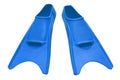 Blue flippers isolated Royalty Free Stock Photo