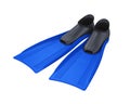 Blue Flippers Isolated Royalty Free Stock Photo