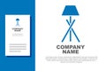 Blue Floor lamp icon isolated on white background. Logo design template element. Vector Royalty Free Stock Photo