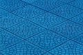 Blue floor tile stone ceramic abstract mosaic pattern surface street road city texture background Royalty Free Stock Photo