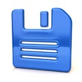 Blue floppy disk icon Royalty Free Stock Photo