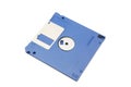 Blue floppy diskette Royalty Free Stock Photo