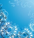 Blue floral background