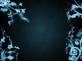 Blue floral border Royalty Free Stock Photo