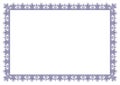 Blue Floral border for certificates with Crown Royalty Free Stock Photo