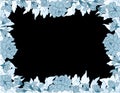 Blue floral frame Royalty Free Stock Photo