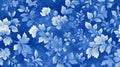 Blue Floral Pattern Elegance Royalty Free Stock Photo