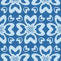 Blue floral pattern for textile, seamless pattern for design and decoration, scrapbook background Royalty Free Stock Photo