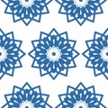 Blue floral pattern for textile, seamless pattern for design and decoration, scrapbook background wallpaper creative art Royalty Free Stock Photo