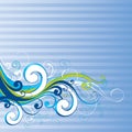 Blue flourish background Royalty Free Stock Photo