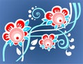 Blue flower background Royalty Free Stock Photo