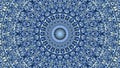 Blue flower garden mandala background design - abstract vector wallpaper