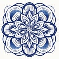 Fluid Simplicity: Traditional Blue And White Design Illustration