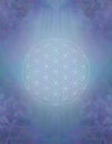 Blue Flower of Life Symbol Background