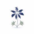 Blue Flower Logo Design Inspired By Ancient Chinese Art