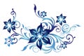 Blue flower pattern