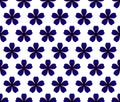 Blue flower pattern