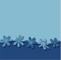 Blue Flowers Frame wallpaper background Royalty Free Stock Photo