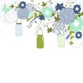 Blue Flowers and Mason Jars