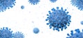 Blue flu or corona virus aerosols Royalty Free Stock Photo
