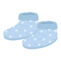 Blue fluffy boots slippers