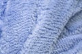 Textured blue fabric macro background closeup texture Royalty Free Stock Photo