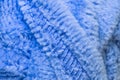 Textured blue fabric macro background closeup texture Royalty Free Stock Photo