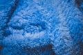 Textured blue fabric macro background closeup texture Royalty Free Stock Photo