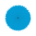 Blue Fluffy Vector Hair Ball Royalty Free Stock Photo