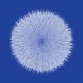 Blue Fluffy Vector Hair Ball Royalty Free Stock Photo