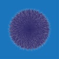 Blue Fluffy Vector Hair Ball Royalty Free Stock Photo