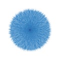 Blue Fluffy Vector Hair Ball Royalty Free Stock Photo