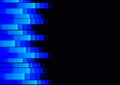 Blue fluorescent pixel speed abstract