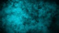 Blue fog and mist effect on black background. Smoke texture . Design element Royalty Free Stock Photo