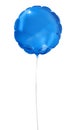 A Blue foil balloon isolated on a white background